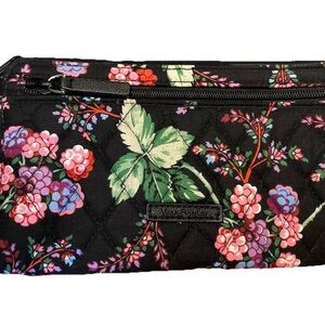 Vera Bradley Black with Floral Cosmetic Bag